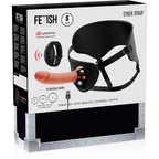 FETISH SUBMISSIVE CYBER STRAP - HARNESS WITH REMOTE CONTROL DILDO WATCHME S TECHNOLOGY - Amore24