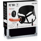 FETISH SUBMISSIVE CYBER STRAP - HARNESS WITH DILDO AND BULLET REMOTE CONTROL WATCHME S TECHNOLOGY - Amore24