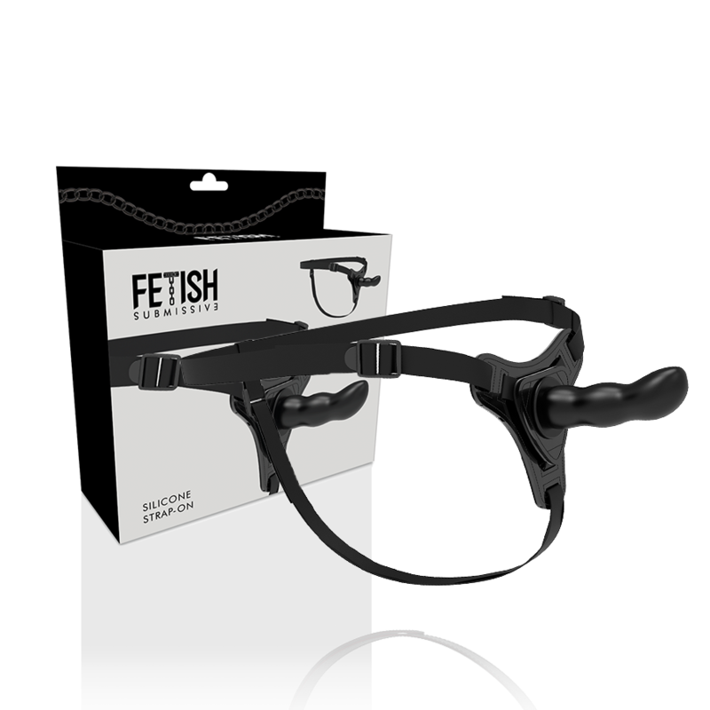 FETISH SUBMISSIVE HARNESS - BLACK SILICONE G-SPOT 16 CM - Amore24