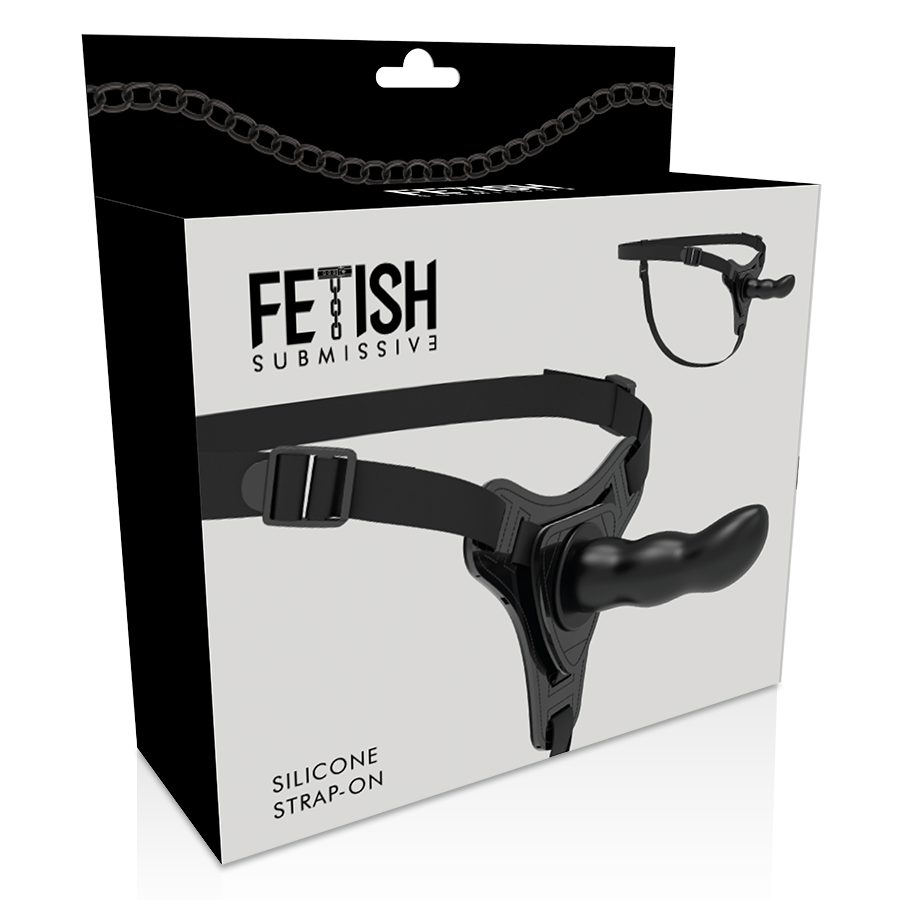 FETISH SUBMISSIVE HARNESS - BLACK SILICONE G-SPOT 16 CM - Amore24