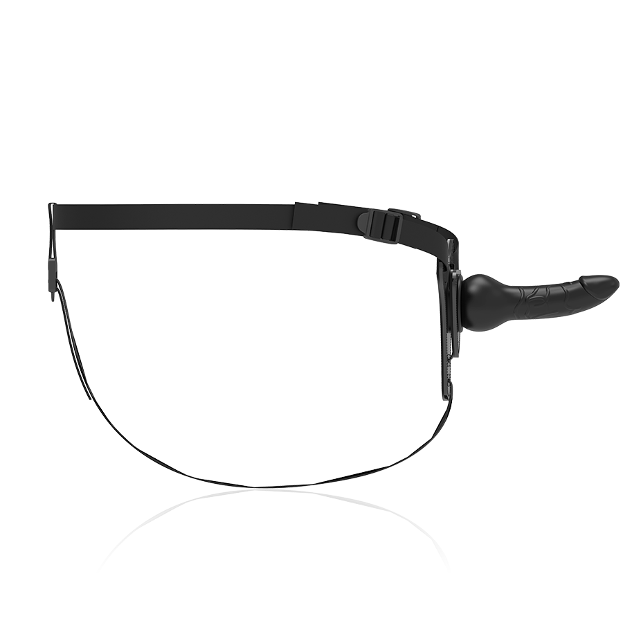 FETISH SUBMISSIVE HARNESS - BLACK SILICONE REALISTIC 16 CM - Amore24