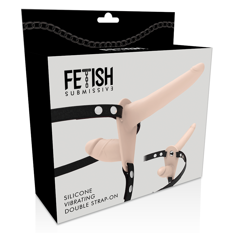 FETISH SUBMISSIVE HARNESS - DOUBLE PENETRATION FLESH UP VIBRATOR - Amore24