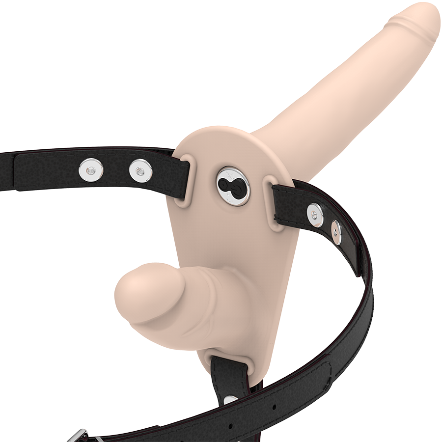 FETISH SUBMISSIVE HARNESS - DOUBLE PENETRATION FLESH UP VIBRATOR - Amore24
