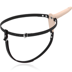 FETISH SUBMISSIVE HARNESS - FLESH SILICONE VIBRATOR 15 CM - Amore24