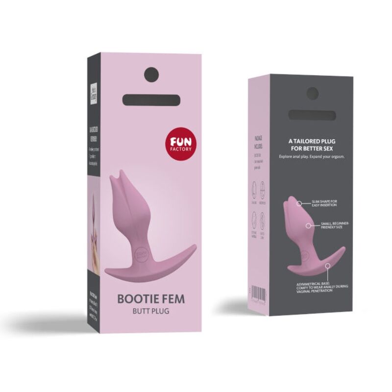 FUN FACTORY - BOOTIE FEM FEMALE ANAL BUTT PLUG ROSE - Amore24