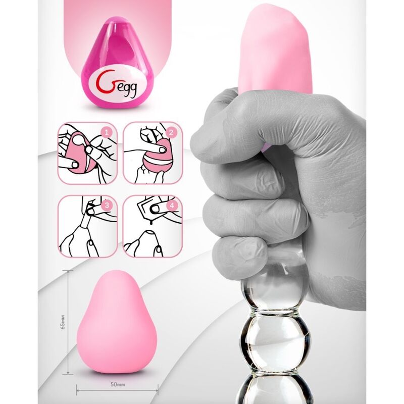 G-VIBE - REUSABLE TEXTURED MASTURBATOR EGG PINK - Amore24