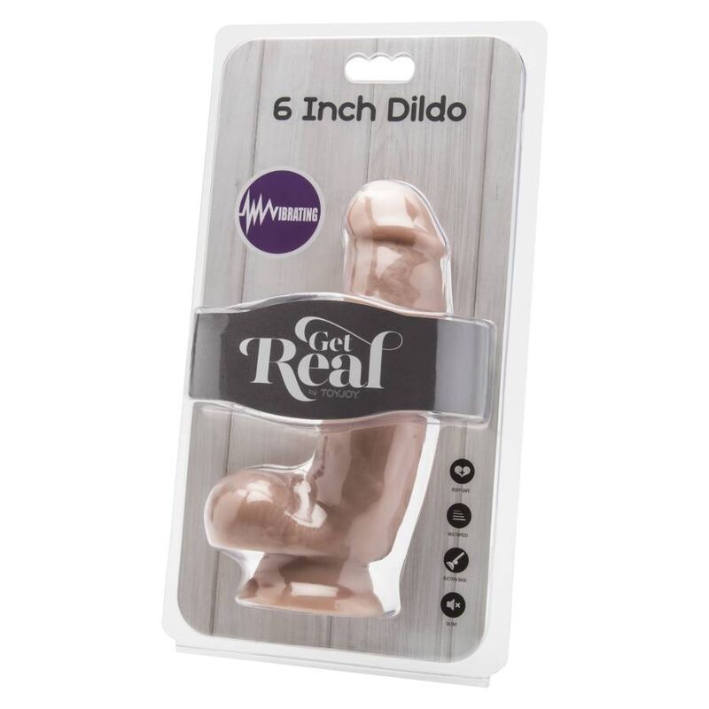 GET REAL - DILDO 12 CM WITH BALLS VIBRATOR SKIN - Amore24