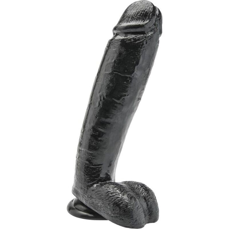 GET REAL - DILDO 25,5 CM WITH BALLS BLACK - Amore24