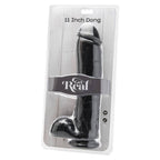 GET REAL - DILDO 28 CM WITH BALLS BLACK - Amore24