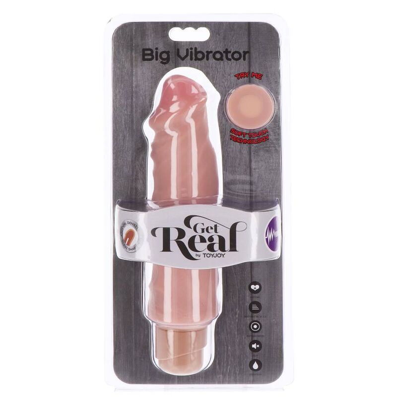 GET REAL - DUAL DENSITY BIG VIBRATOR 20,5 CM SKIN - Amore24