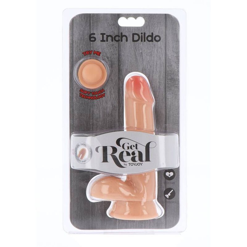 GET REAL - DUAL DENSITY DILDO 17 CM BALLS SKIN - Amore24