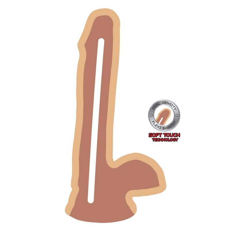 GET REAL - DUAL DENSITY DILDO 17 CM BALLS SKIN - Amore24