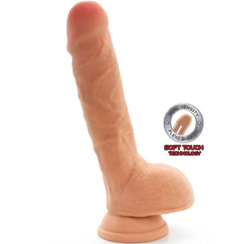 GET REAL - DUAL DENSITY DILDO 18 CM BALLS SKIN - Amore24