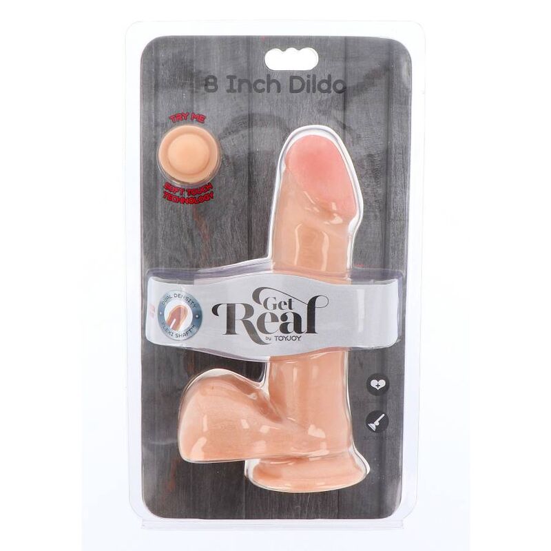 GET REAL - DUAL DENSITY DILDO 18 CM BALLS SKIN - Amore24