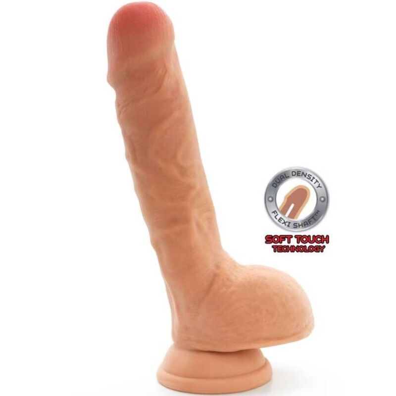 GET REAL - DUAL DENSITY DILDO 25,5 CM BALLS SKIN - Amore24