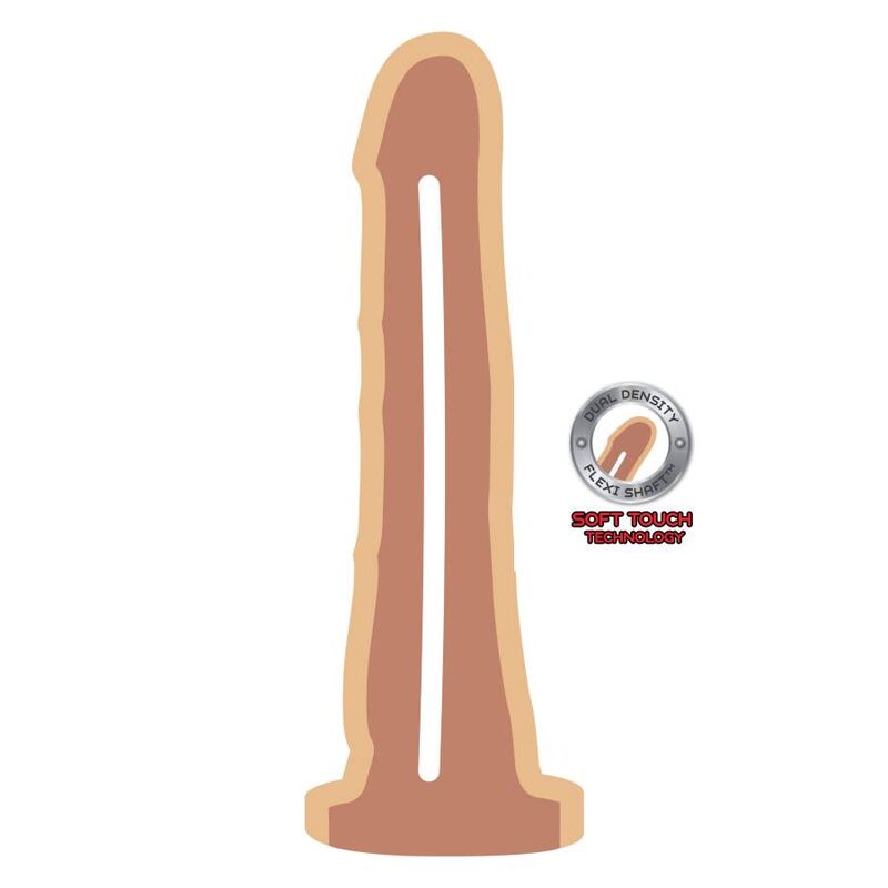 GET REAL - DUAL DENSITY DONG 19 CM SKIN - Amore24