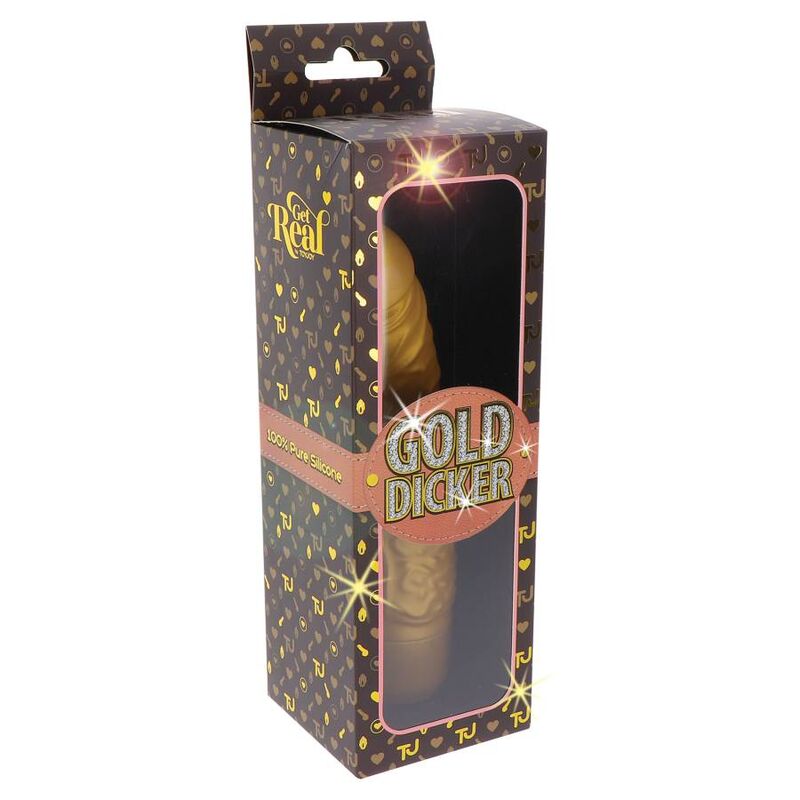 GET REAL - GOLD DICKER STIM VIBRATOR GOLD - Amore24