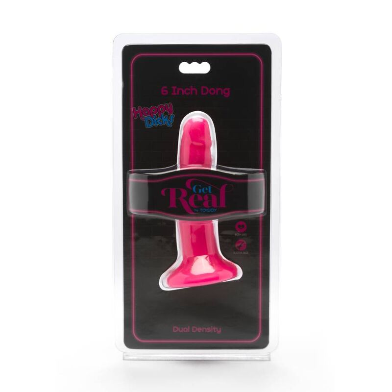 GET REAL - HAPPY DICKS DONG 12 CM PINK - Amore24