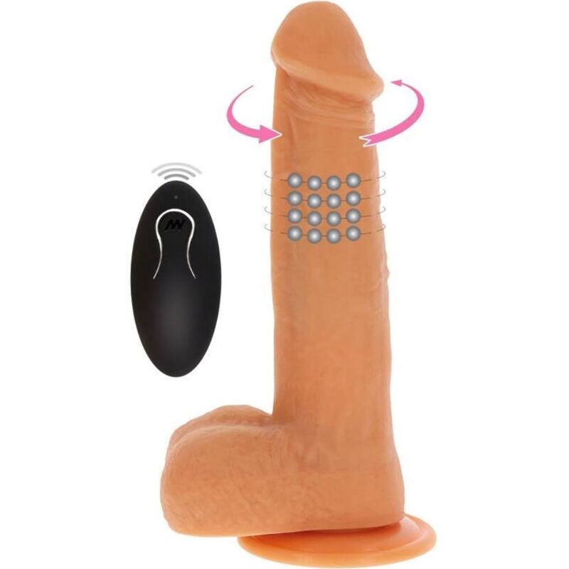 GET REAL - ROTATING BEADS VIBRATING DILDO SKIN - Amore24