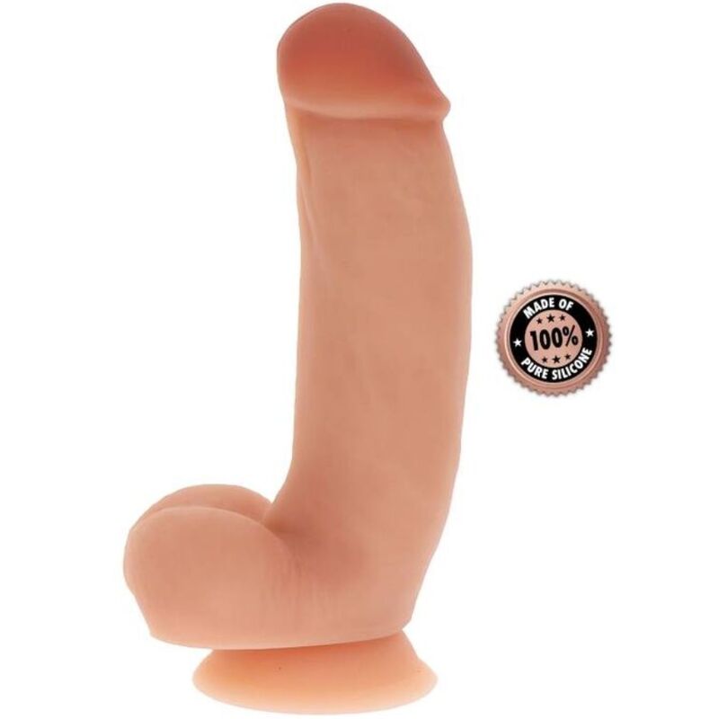 GET REAL - SILICONE DILDO 18 CM W BALLS SKIN - Amore24