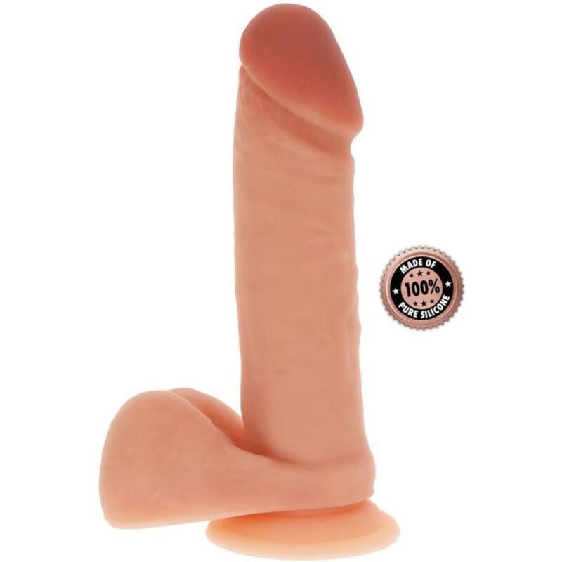 GET REAL - SILICONE DILDO 20,5 CM W BALLS SKIN - Amore24