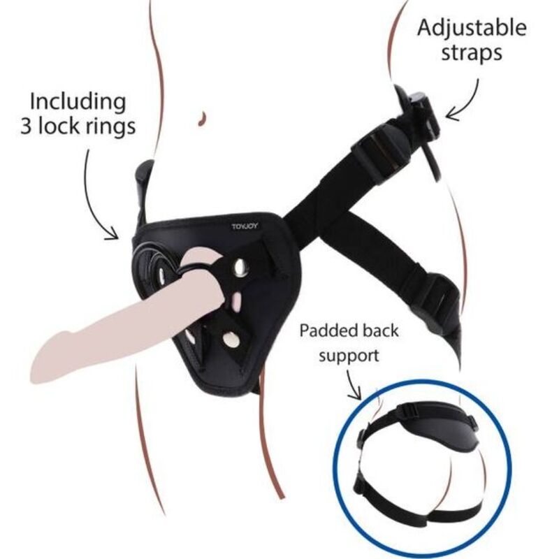 GET REAL - STRAP-ON DELUXE HARNESS BLACK - Amore24