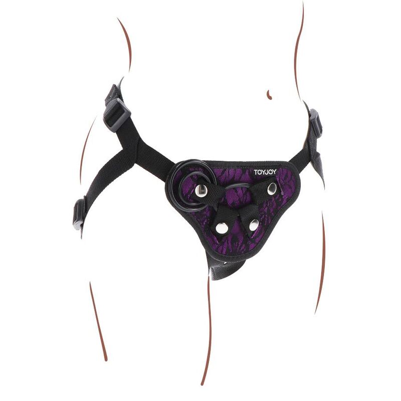 GET REAL - STRAP-ON LACE HARNESS PURPLE - Amore24