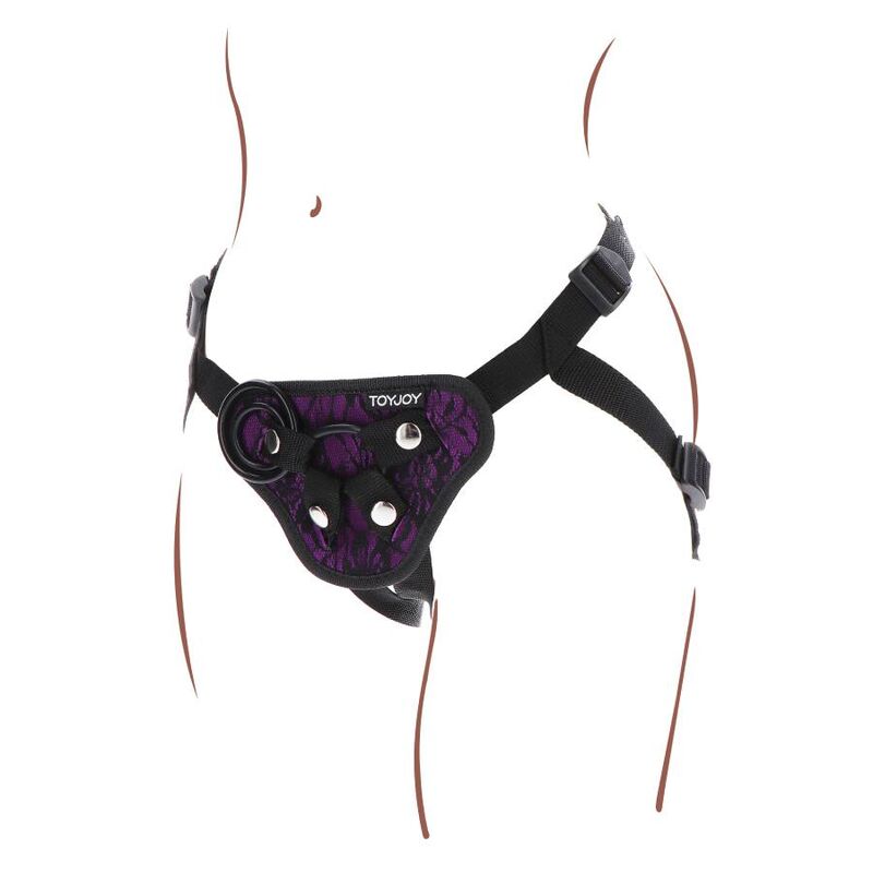 GET REAL - STRAP-ON LACE HARNESS PURPLE - Amore24