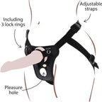 GET REAL - STRAP-ON PLEASURE HARNESS BLACK - Amore24