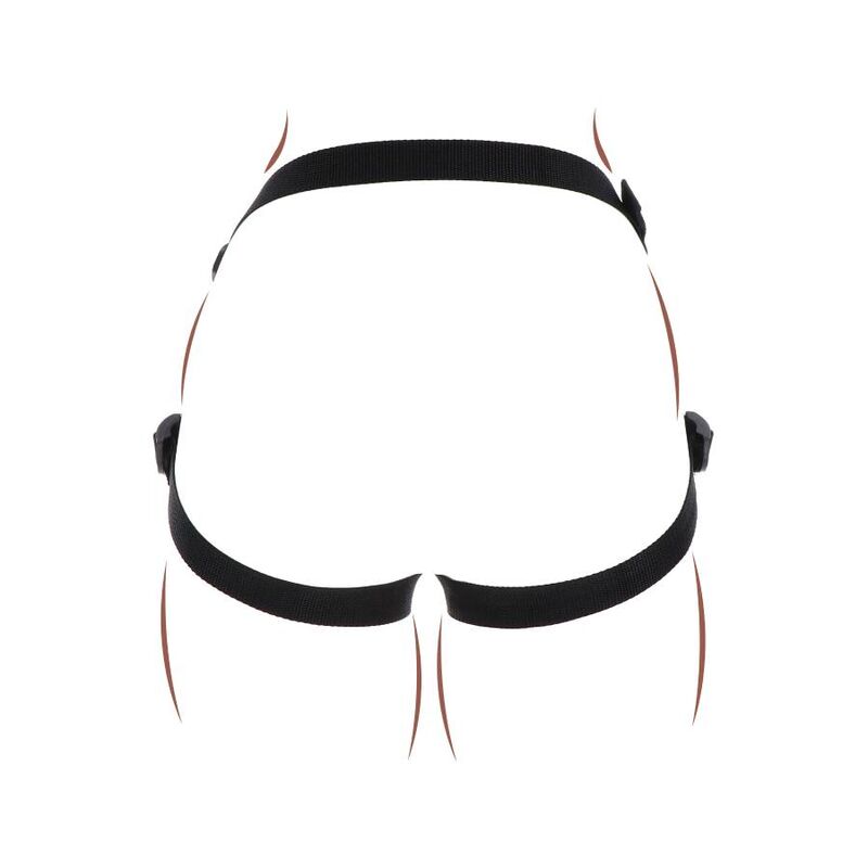GET REAL - STRAP-ON PLEASURE HARNESS BLACK - Amore24