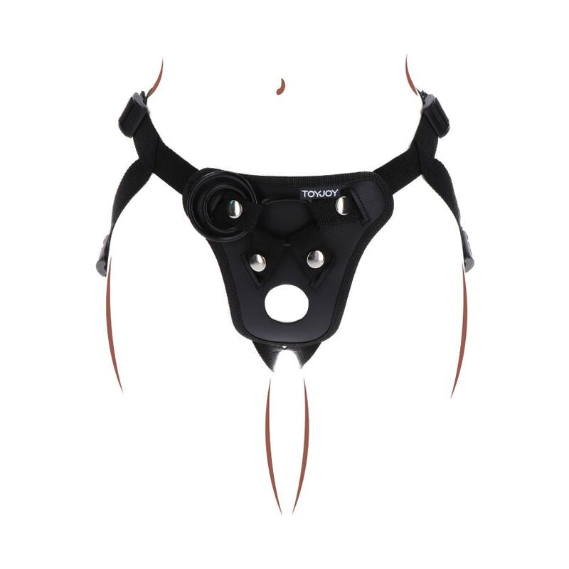 GET REAL - STRAP-ON PLEASURE HARNESS BLACK - Amore24