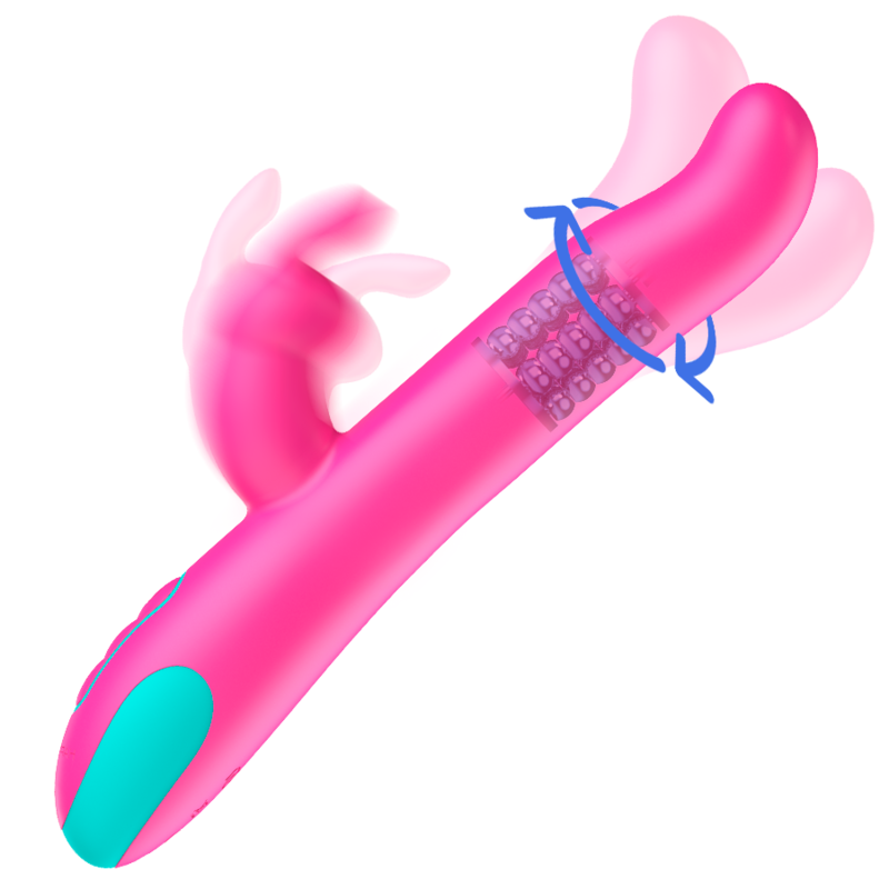 HAPPY LOKY - PLUTO RABBIT VIBRATOR & ROTATOR WATCHME WIRELESS TECHNOLOGY COMPATIBLE - Amore24