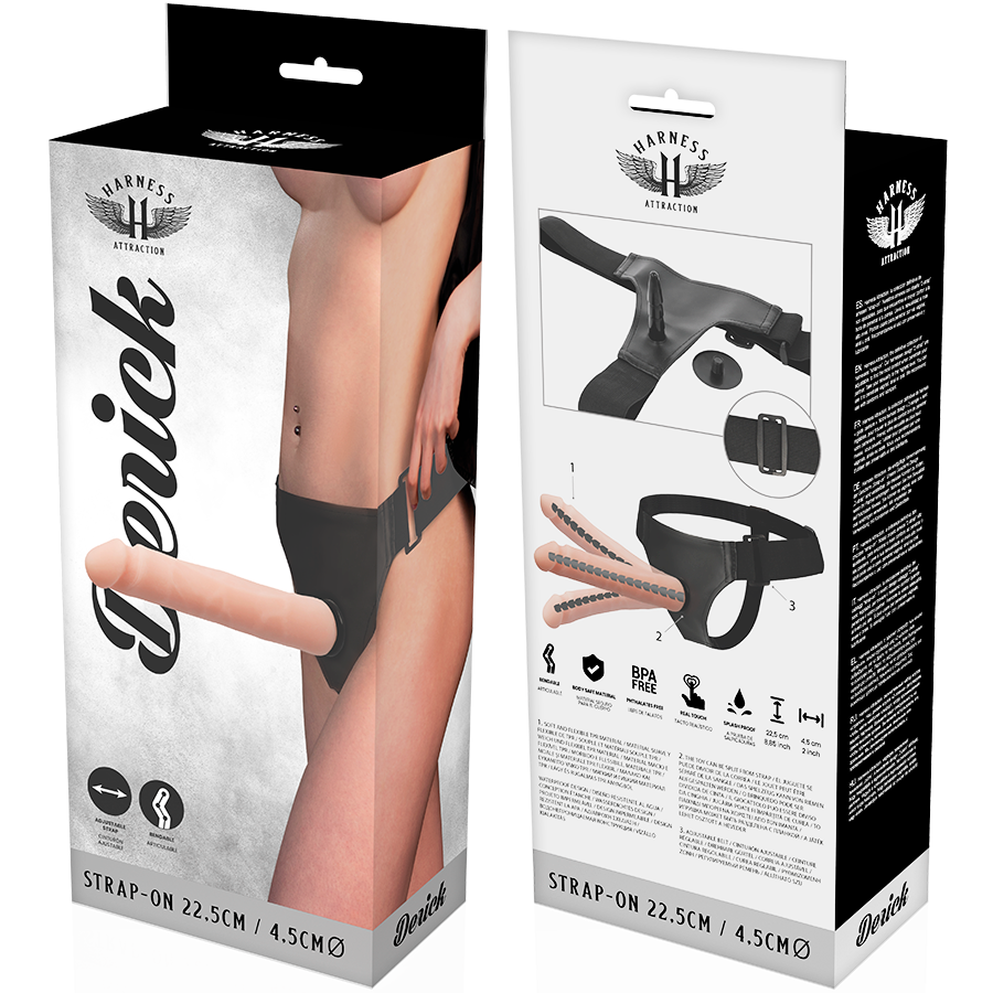 HARNESS ATTRACTION - DERICK ARTICULABLE FLESH 22.5 CM -O- 4.5 CM - Amore24
