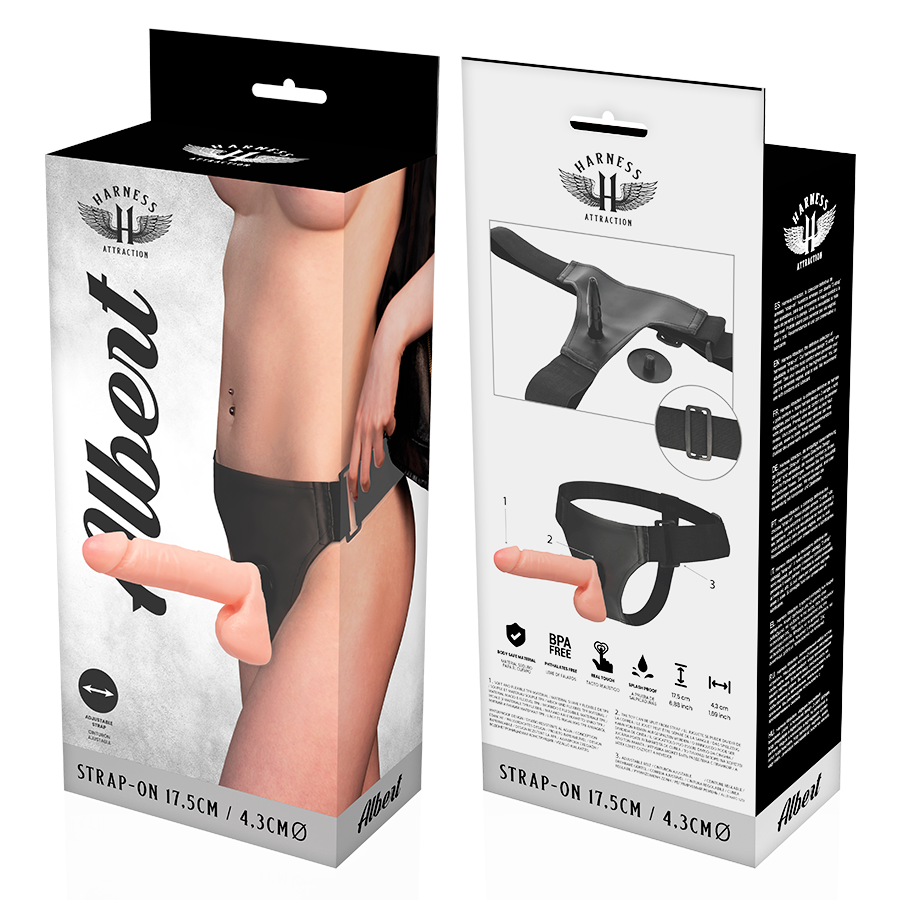 HARNESS ATTRACTION - RNES ALBERT REALISTIC 17.5 CM -O- 4.3 CM - Amore24