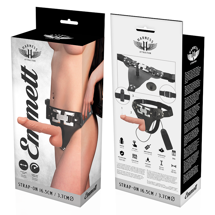HARNESS ATTRACTION - RNES EMMETT REALISTIC VIBRATOR 16.5 CM -O- 3.7 CM - Amore24
