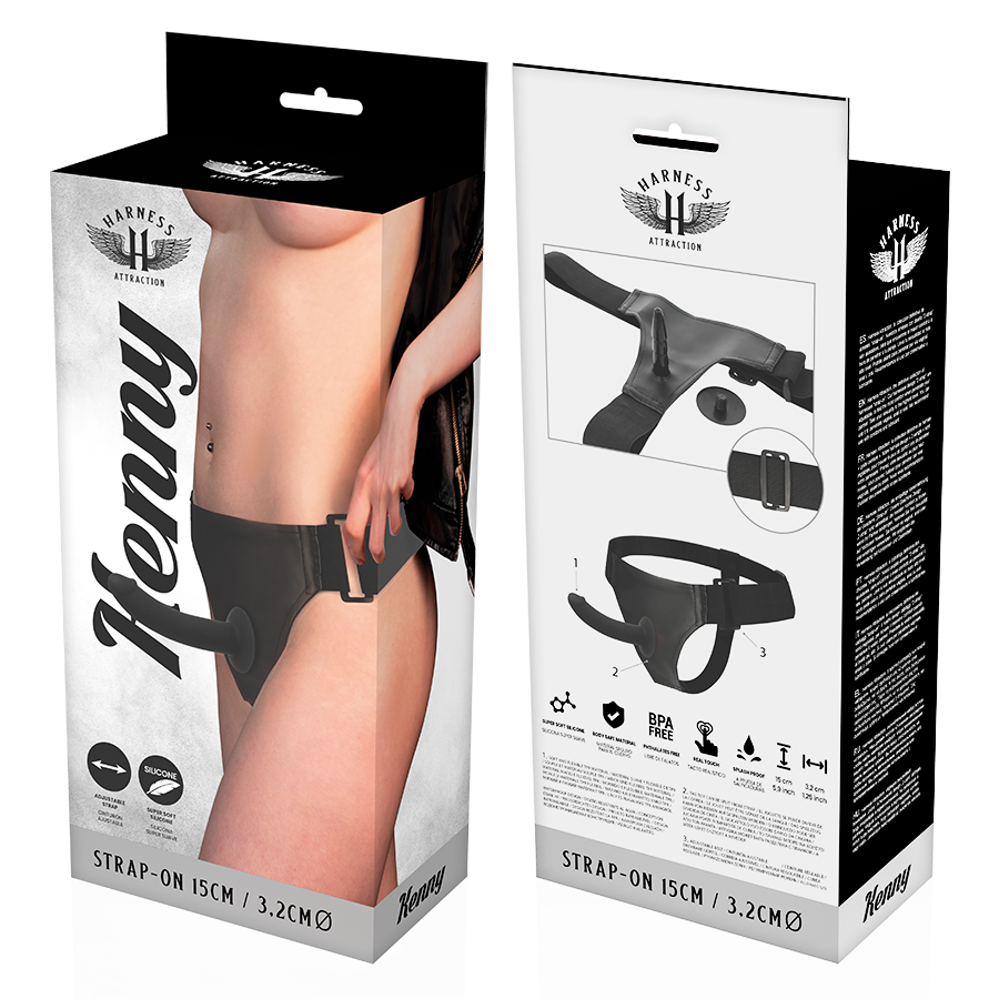 HARNESS ATTRACTION - RNES SILICONE KENNY 15 CM -O- 3.2 CM - Amore24