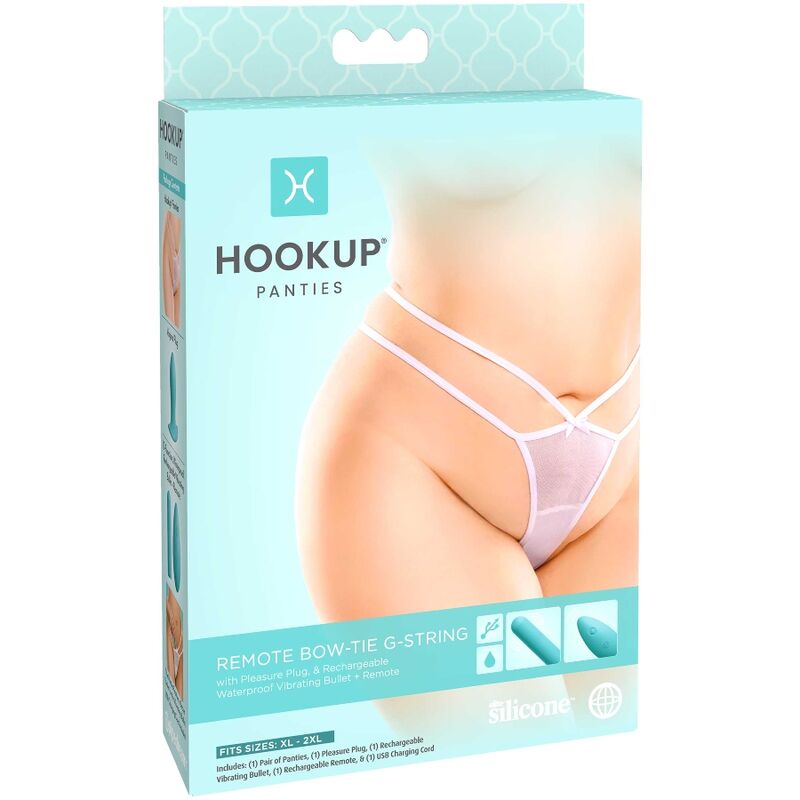 HOOK UP PANTIES - REMOTE BOW-TIE G-STRING SIZE XL/XXL - Amore24