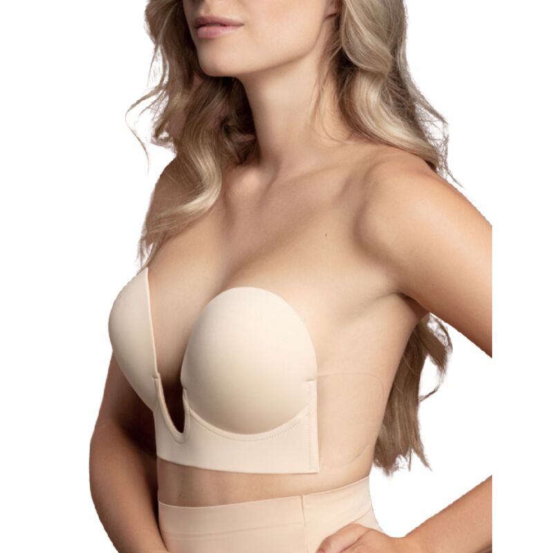 BYE-BRA - BRA WITHOUT HANDLES SHAPE U BEIGE CUP E - Amore24