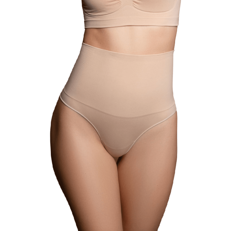 BYE - BRA - THONG STYLE SEAMLESS GIRDLE BEIGE SIZE XXL - Amore24