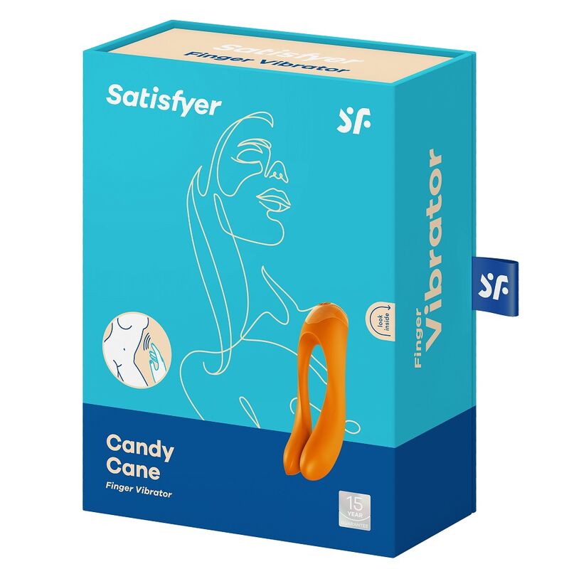 SATISFYER - CANDY CANE FINGER VIBRATOR BLACK - Amore24