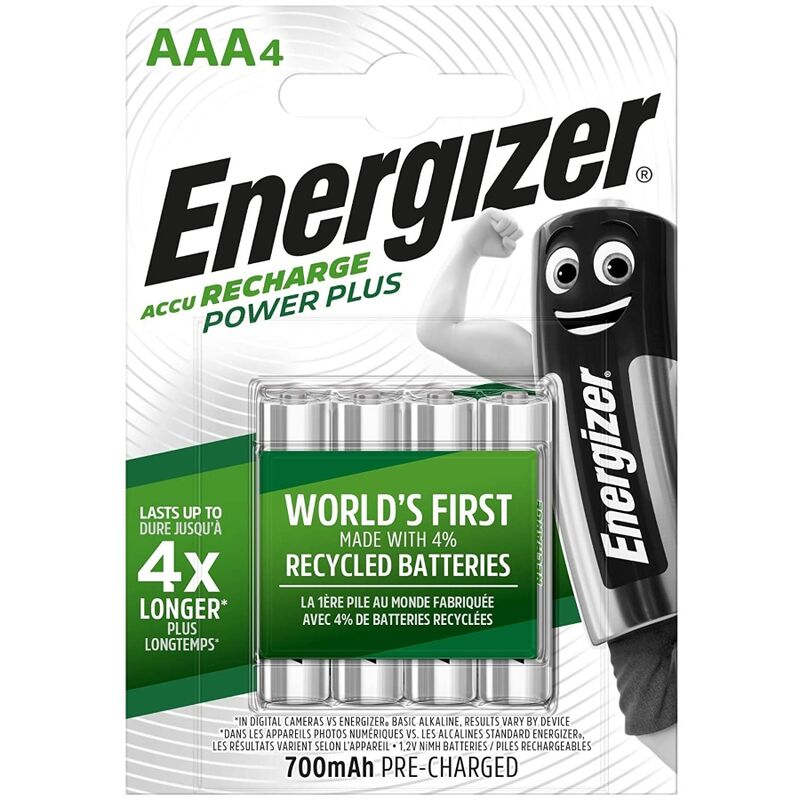 ENERGIZER - RECHARGEABLE BATTERIES AAA4 BLISTER 4 - Amore24