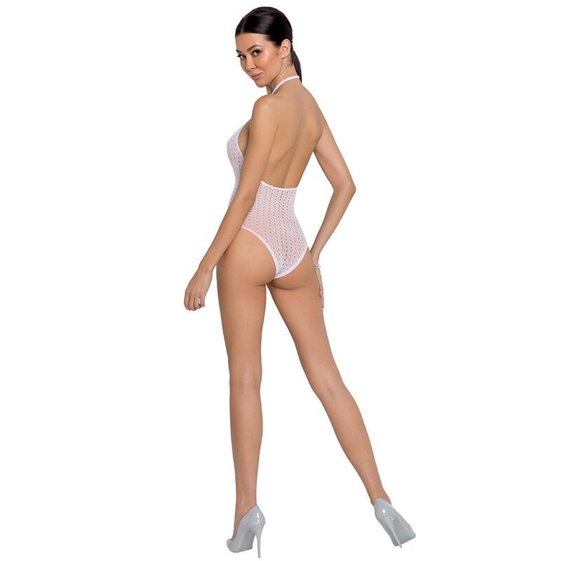 PASSION - WOMAN BS088 WHITE BODYSTOCKING ONE SIZE - Amore24