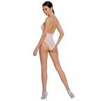 PASSION - WOMAN BS088 WHITE BODYSTOCKING ONE SIZE - Amore24