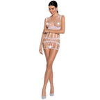 PASSION - WOMAN BS089 WHITE BODYSTOCKING ONE SIZE - Amore24