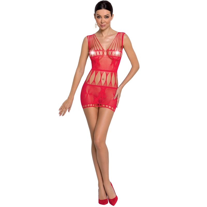 PASSION - WOMAN BS090 RED BODYSTOCKING ONE SIZE - Amore24
