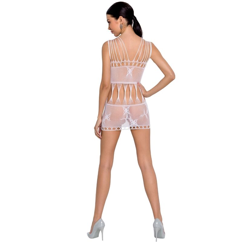 PASSION - WOMAN BS090 WHITE BODYSTOCKING ONE SIZE - Amore24