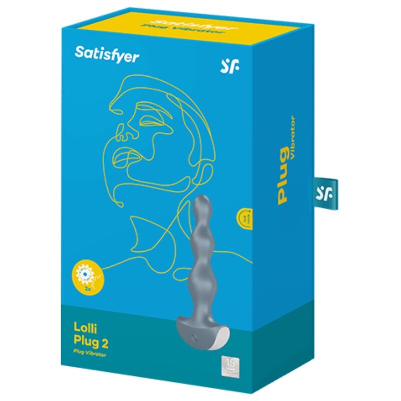 SATISFYER - LOLLI PLUG 2 PLUG VIBRATOR GREY - Amore24