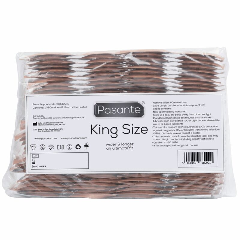 PASANTE - CONDOMS KING SIZE BAG 144 UNITS - Amore24