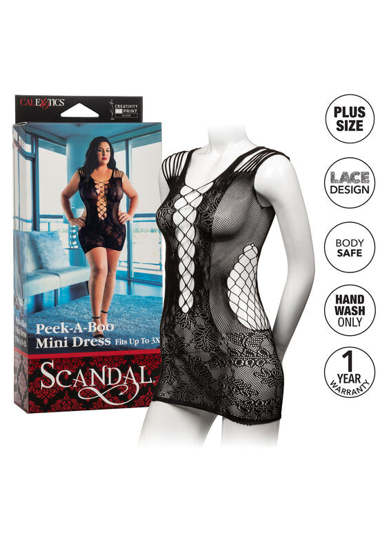 CALEXOTICS - PEEK-A-BOO MINI DRESS PLUS SIZE - Amore24