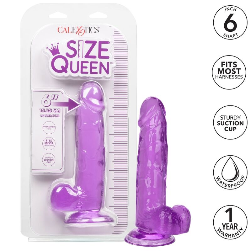 CALEXOTICS - SIZE QUEEN DILDO PURPLE 15.3 CM - Amore24
